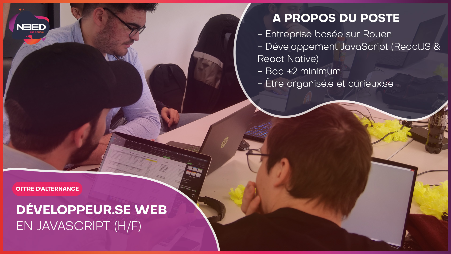 Développeur.se web en alternance Need For School